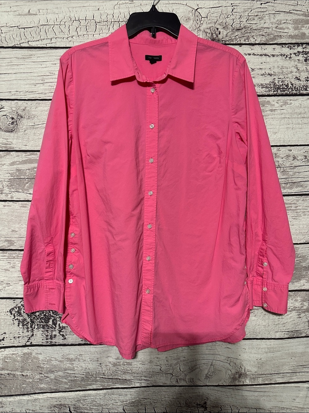 Talbots women’s Bright Pink Classic Button-Down Shirt